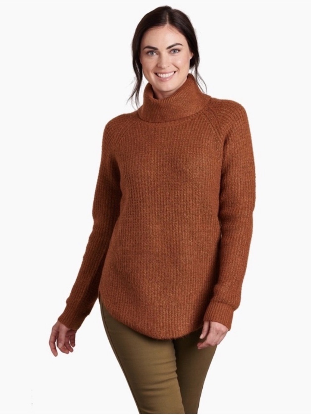 New Kuhl Sienna Turtleneck Sweater Copper Size Medium